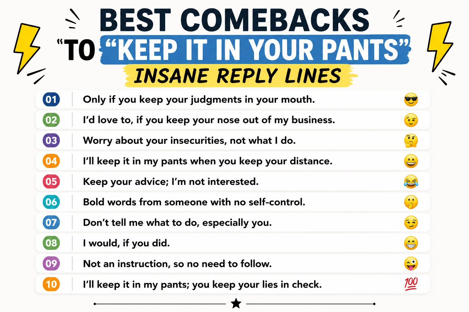 Clever Best Comebacks To “Keep It”