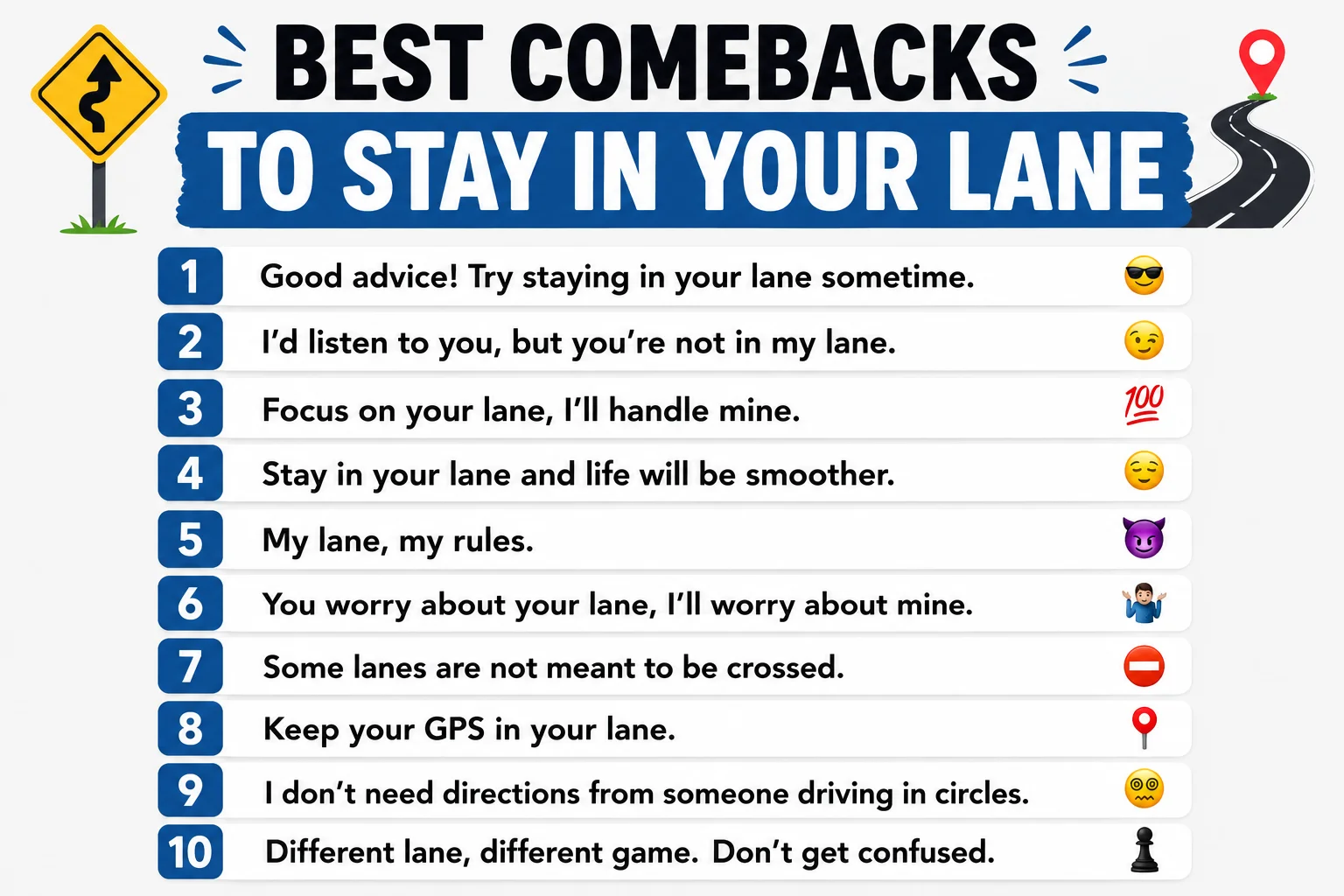 Best Comebacks To Stay In Your Lane