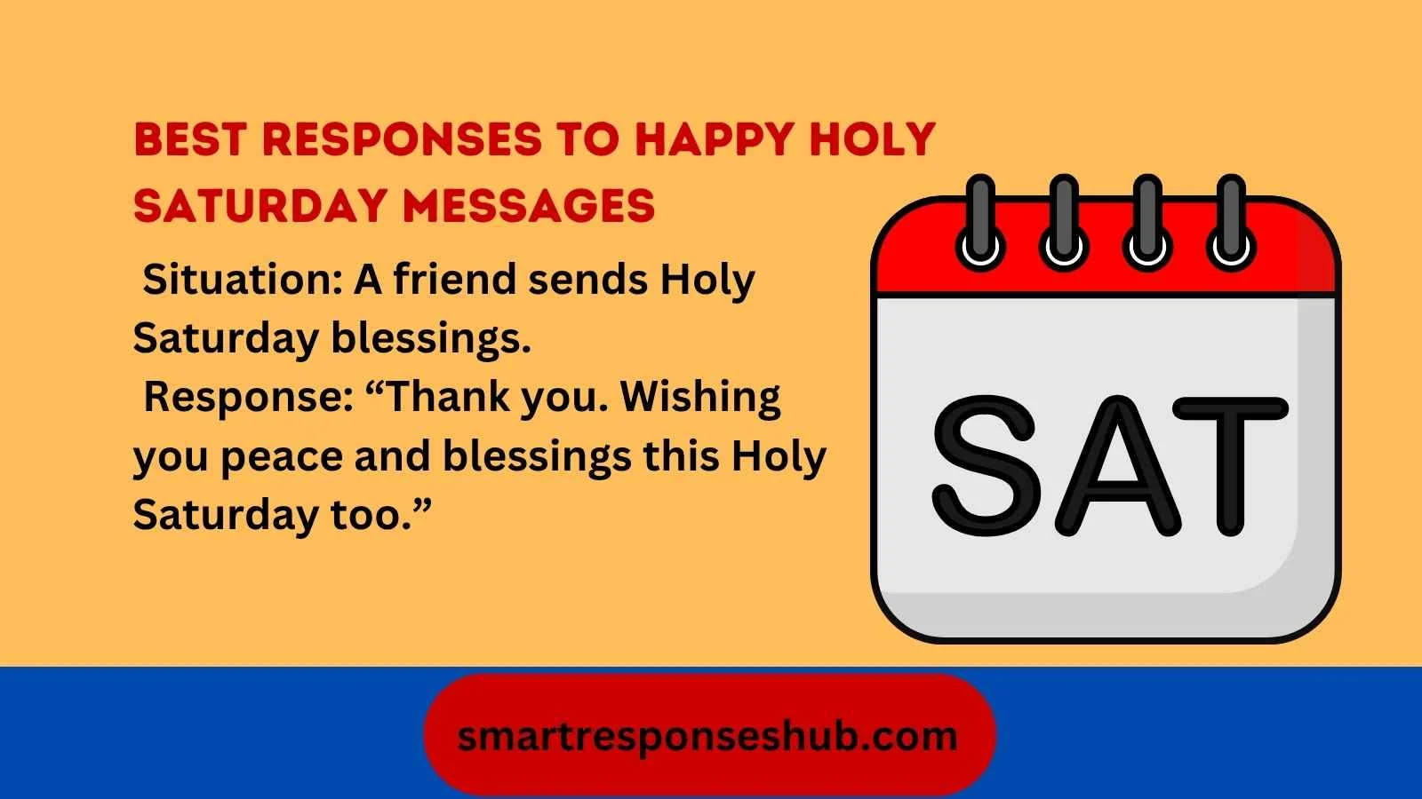 Best responses to happy Holy Saturday messages