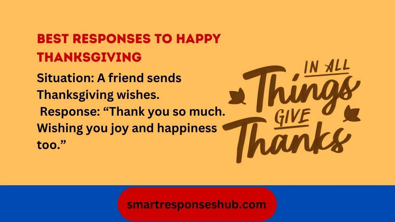 Best responses to happy Thanksgiving