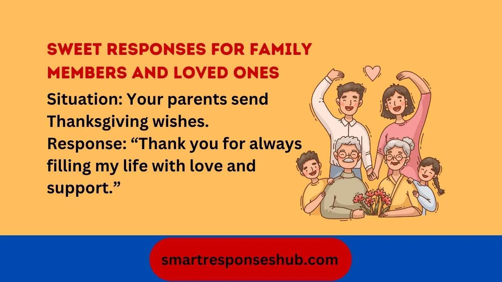 Sweet Responses For Family Members And Loved Ones