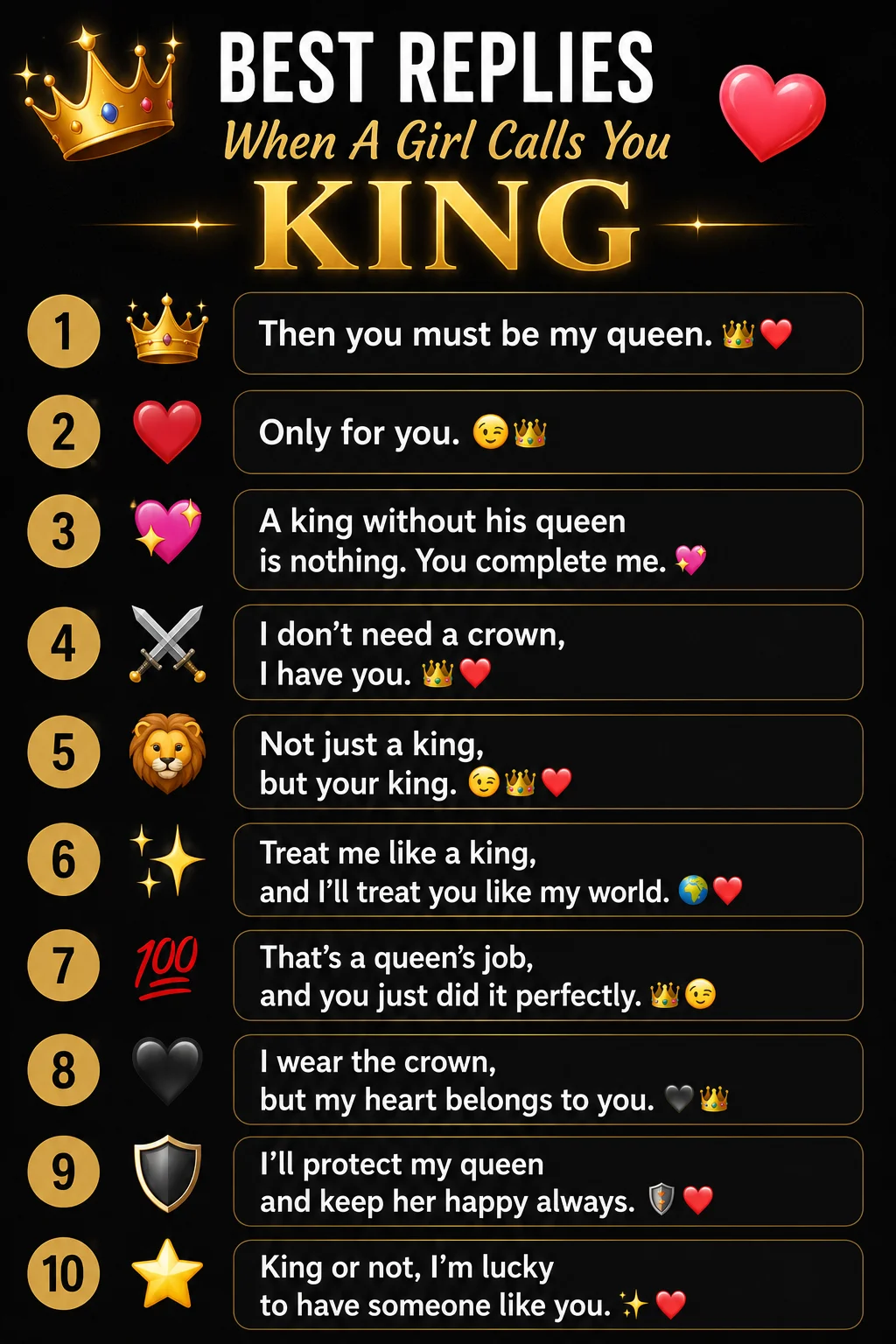 best-replies-when-a-girl-calls-you-king